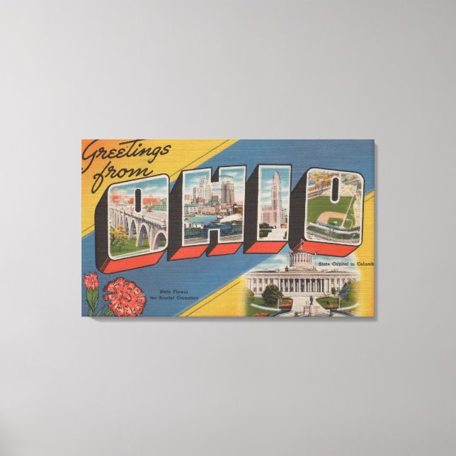 Toile Ohio (Capitale d'Etat/Fleur) - Scène aux grandes l (Recto)