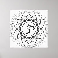 Ohm Mandala Om Mandala Blanc & Noir