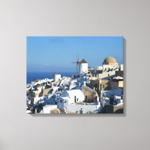 Toile Oia Windmills Santorin