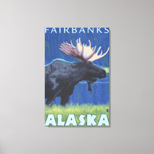 Toile Oie à la nuit - Fairbanks, Alaska