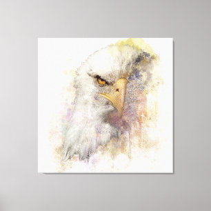 Toile Oiseau d'aigle américain de Prey Aquarelle