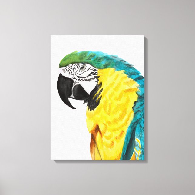 Toile Oiseau de perroquet tropical (Recto)