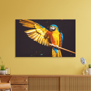 Toile Oiseau de perruque coloré