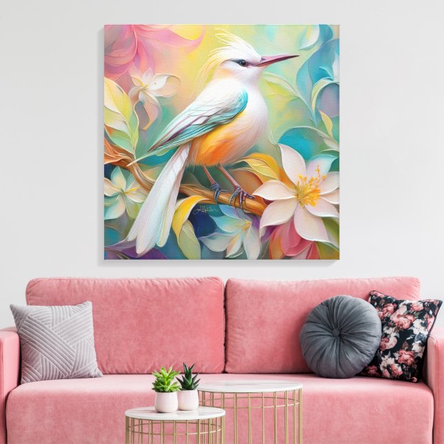 Toile Oiseau d'Imaginaire tourbé d'or (Insitu(Salon))