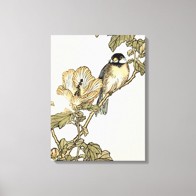 Toile Oiseau oriental perché sur la branche (Recto)