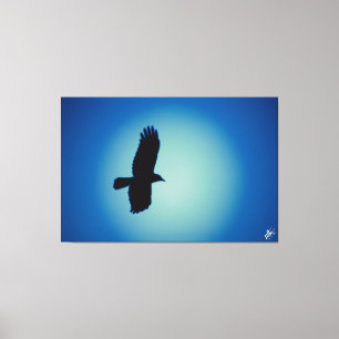 Toile Oiseau sur une post-série #6