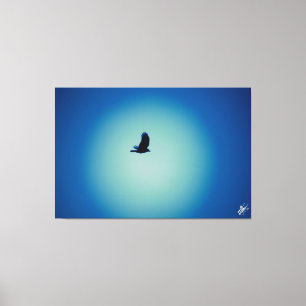 Toile Oiseau sur une série de poteaux #8