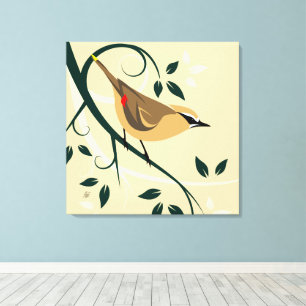 Toile Oiseaux cireux