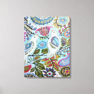 Toile Oiseaux en papier I