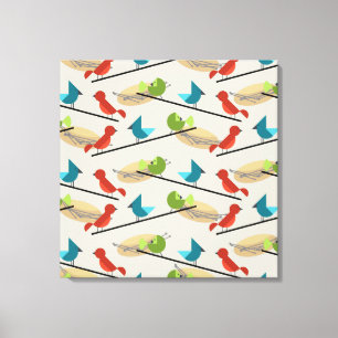 Toile Oiseaux modernes du milieu du siècle