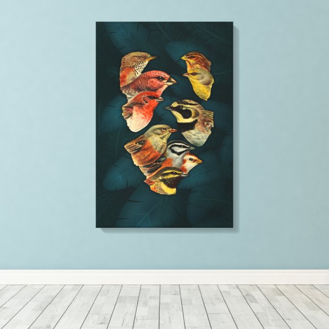 Toile Oiseaux sauvages d'une plume (Insitu (Plancher de Bois))