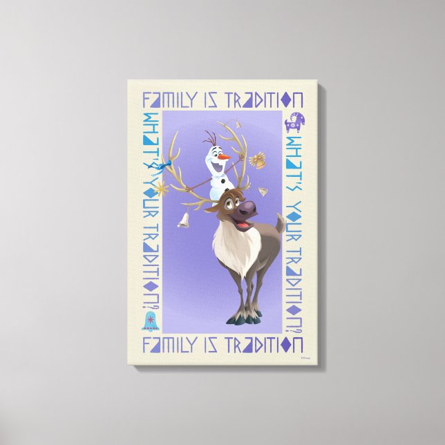 Toile Olaf & Sven | La famille est la tradition (Recto)