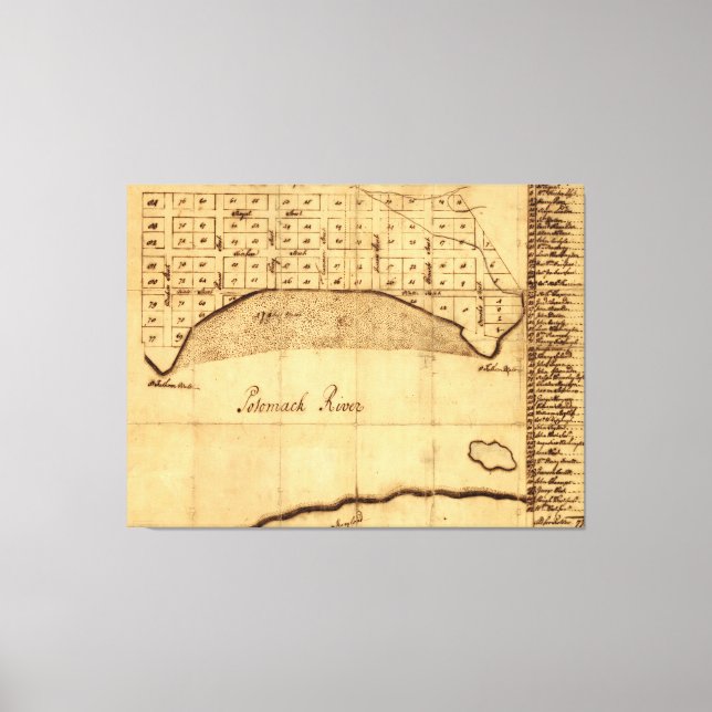 Toile Old Alexandria VA Carte par George Washington (174 (Recto)