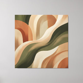 Toile Olive Terracotta Abstract Gallery Canvas Print