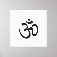 Om Aum contour Icône, Symbole hindouiste, noir bla