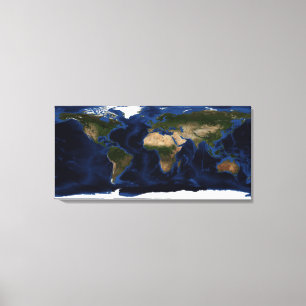 Toile Ombrage topographique et bathymétrique de la terre