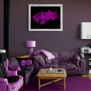 Toile Ombre d'orchidée sur un fond sombre