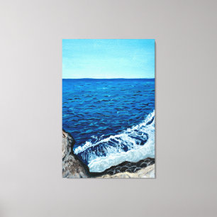 Toile Onde bleue Sicile Mer Méditerranée