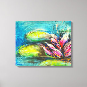 Toile Ondes de calmes fleuries