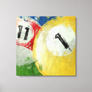 Toile Onze et un billard Abstrait