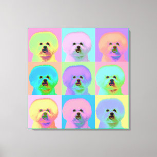 Toile Op Art - Bichon Frise