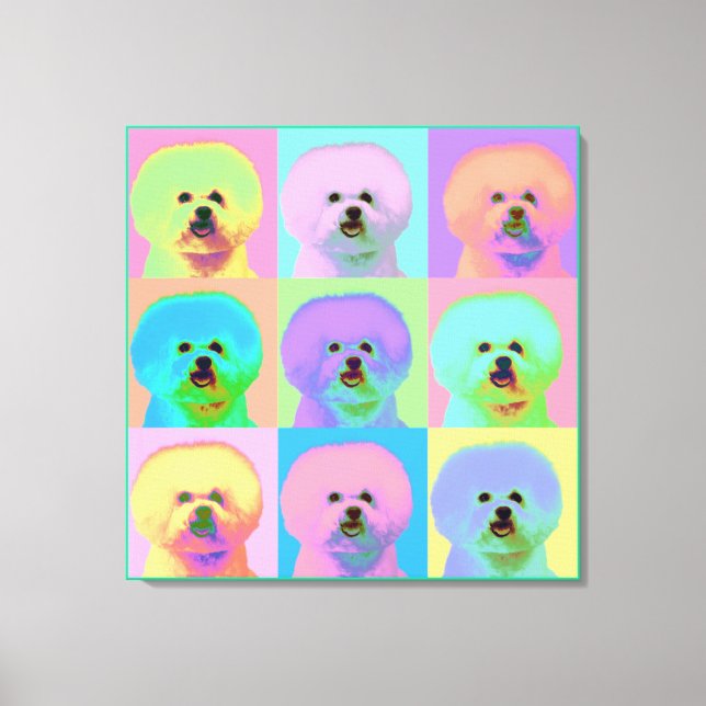Toile Op Art - Bichon Frise (Recto)