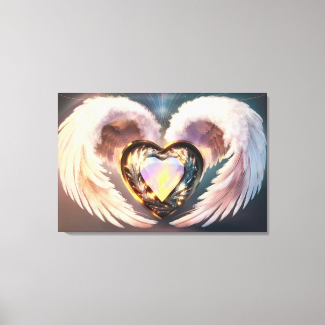 Toile *~* Opal Heart Angel Wings Topaz AP78 (Recto)
