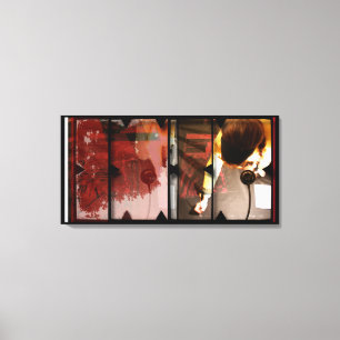 Toile Open Work sur Open Red 4 Canvas Photomontage