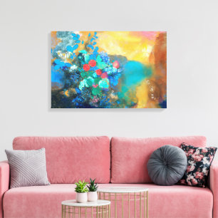 Toile Ophélie parmi les fleurs Odilon Redon