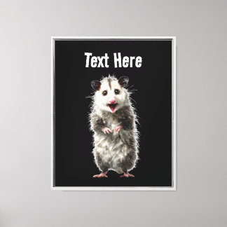Toile Opossum surpris choqué drôle