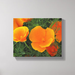 Toile Orange California Flowers