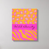 Orange & Fuchsia Pink Zebra & Cheetah Customisé
