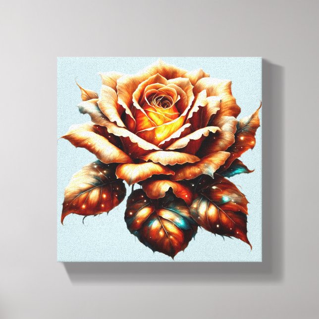 Toile Orange Rose Wall Art (Recto)