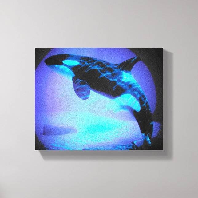 TOILE ORCA KILLER WHILE SUR BOIS CANVAS WOOD WOOD WALL A (Recto)