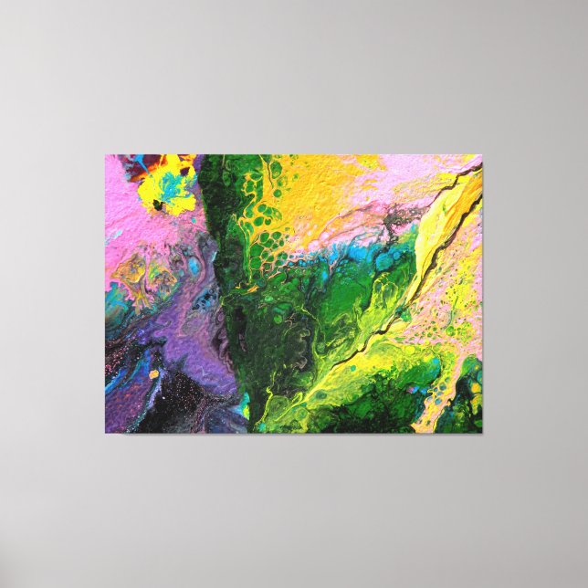 Toile "Orchid in blooms #1", abstract, psychedelic (Recto)