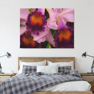 Toile Orchidée royale violette de Cattleya