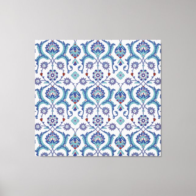 Toile Ornement floral : Motif arabe traditionnel. (Recto)