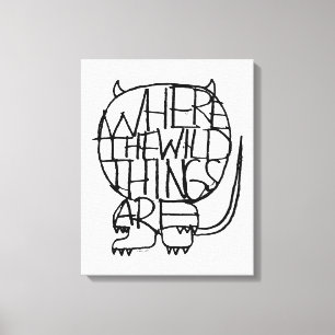 Toile Où sont les choses sauvages Croquis par objet sa