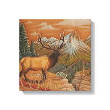 "Ouest sauvage/paysage" IMPRIMER CANVAS 12X12