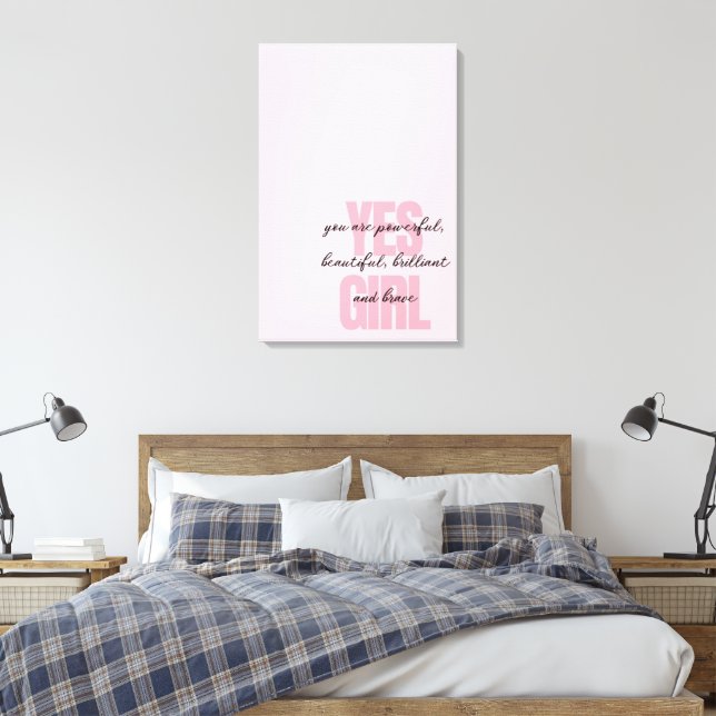 Toile Oui Fille Vous Êtes Belle Motivationnelle Fille Im (Insitu(Chambre))