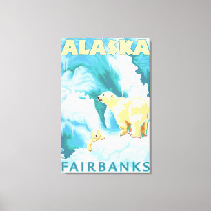 Toile Ours blancs et CUB - Fairbanks, Alaska