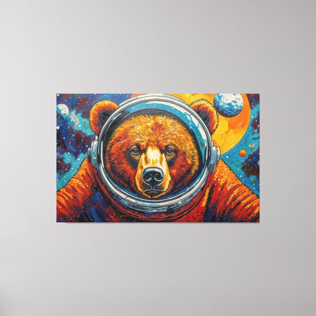 TOILE OURS DANS L'ESPACE (Recto)