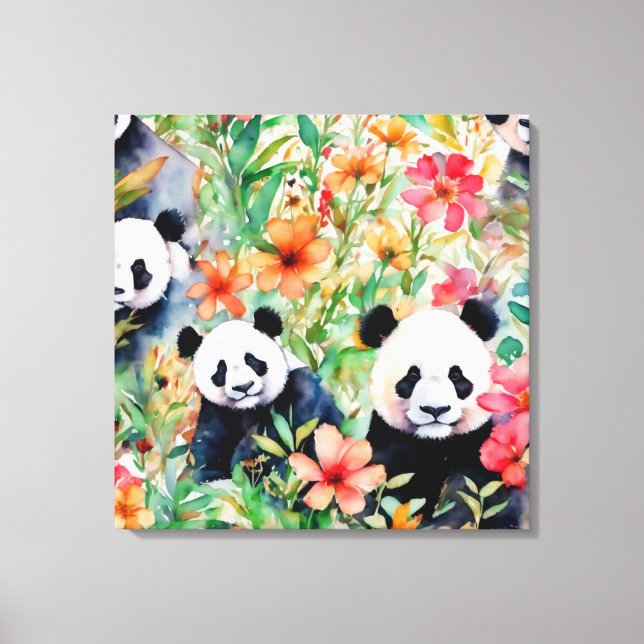Toile Ours de panda aquarelle (Recto)