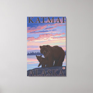 Toile Ours et coupes - Katmai, Alaska