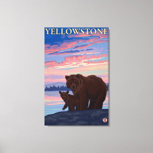 Toile Ours et parc national de CUB - de Yellowstone