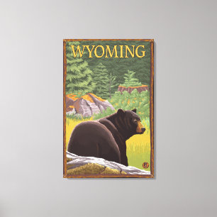 Toile Ours noir dans ForestWyoming