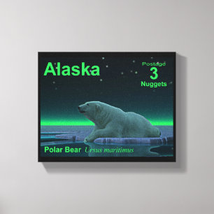 Toile Ours polaire à bordure de glace - Postage en Alask