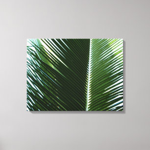 Toile Overlapping Palm Fronds Tropical Green Abstract