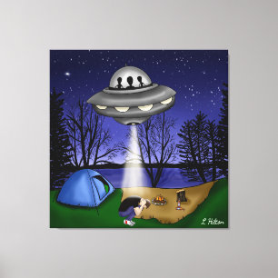 Toile OVNI Extraterrestrial Enduction Alien Art