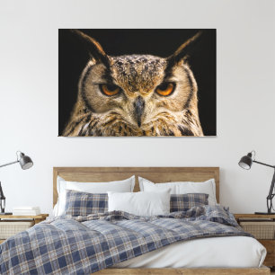 TOILE OWL, EAGLE OWL WRAPEE TOILETTES IMPRIMER